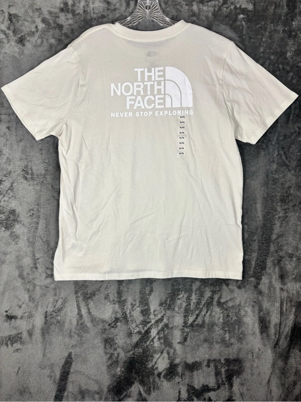 NWT The North Face Womens Throwback Short Sleeve Tee White Dune/White Size XL - Picture 3 of 16